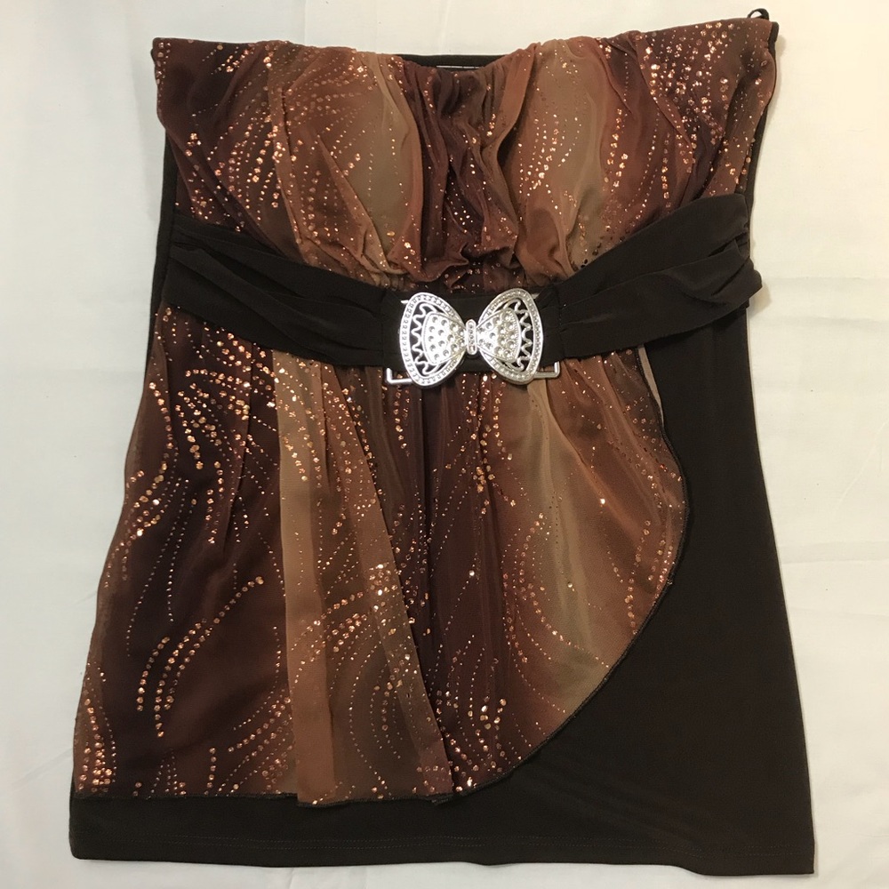 Strapless Brown Shirt